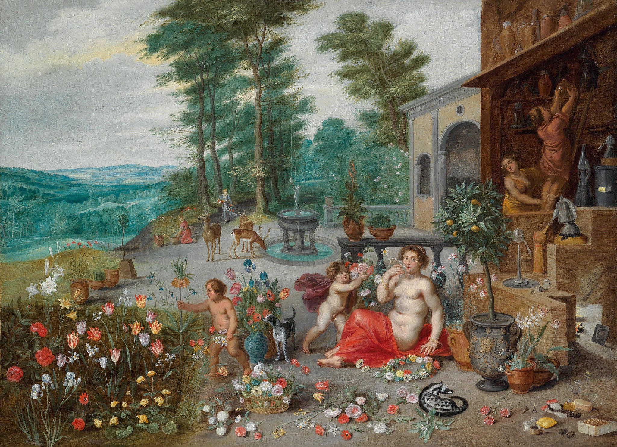 Une allégorie de l'odorat - Jan Brueghel le Jeune image 1 copie peinte à la main à l’huile