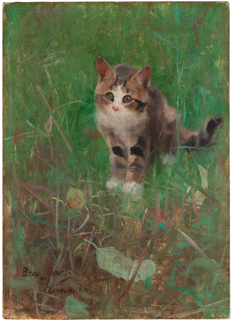 Cat in summer greenery - Bruno Liljefors