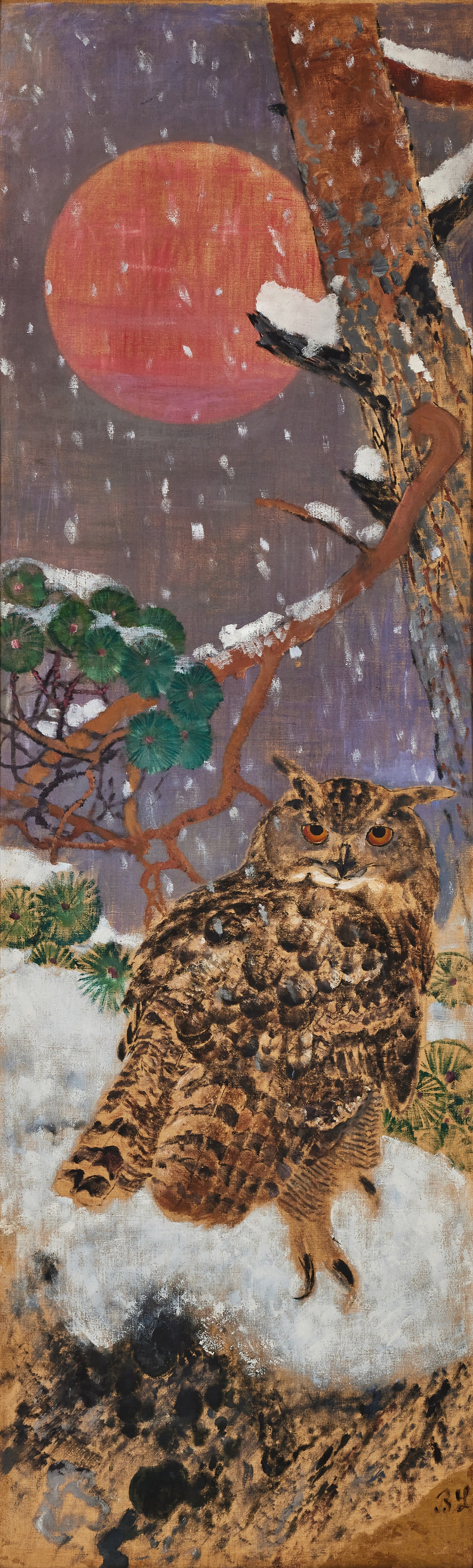 Eagle Owl in the Moonlight - Bruno Liljefors