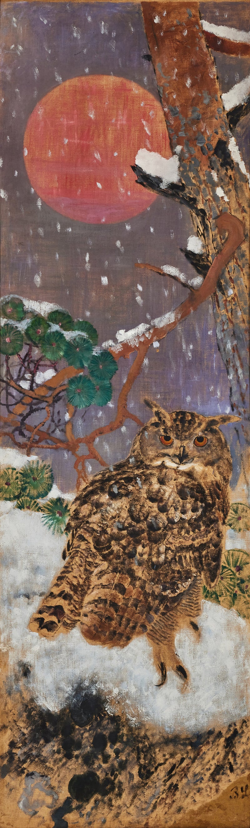 Eagle Owl in the Moonlight - Bruno Liljefors