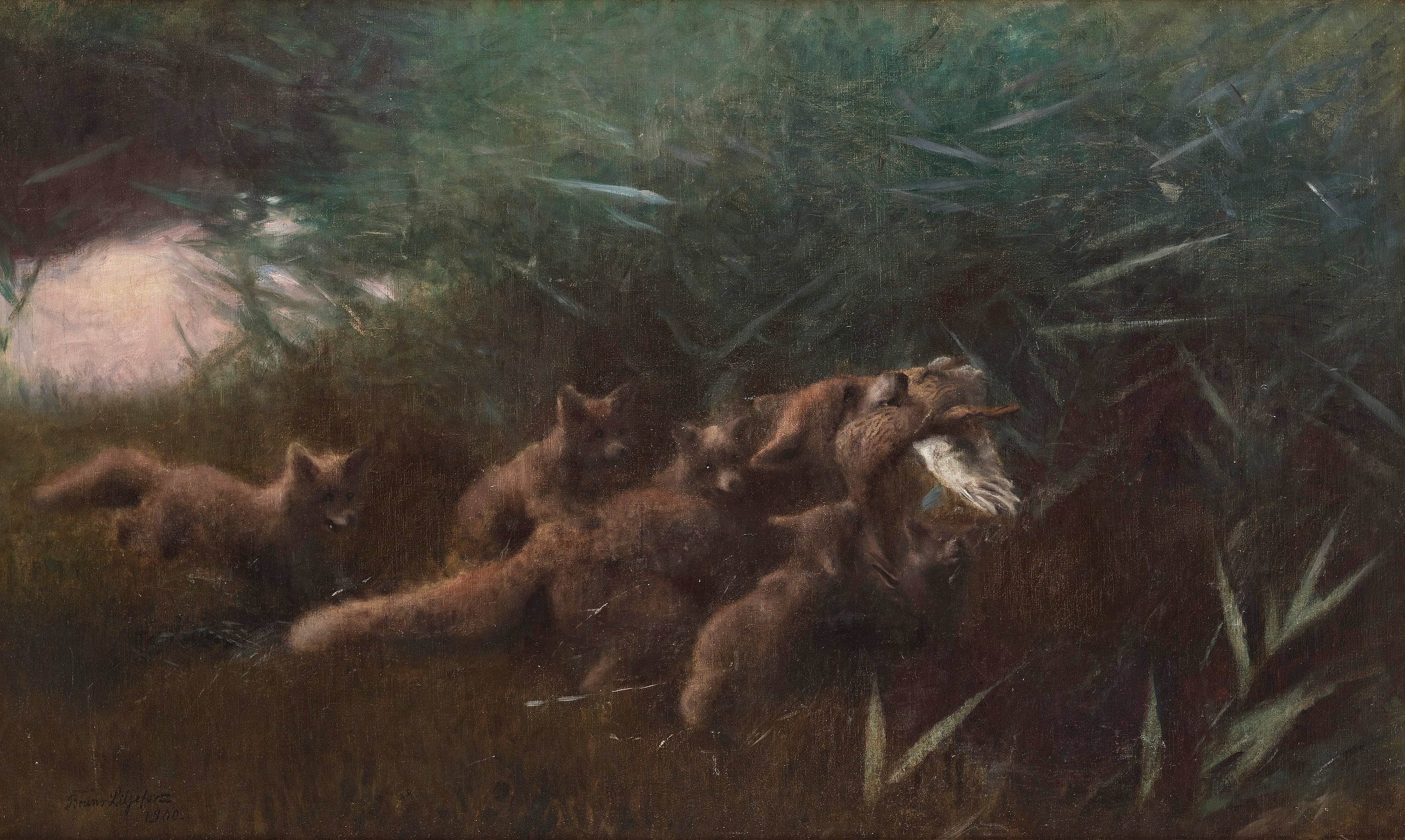 The Fox Family - Bruno Liljefors
