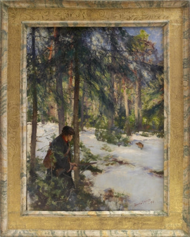 Fox hunter on the lookout - Bruno Liljefors