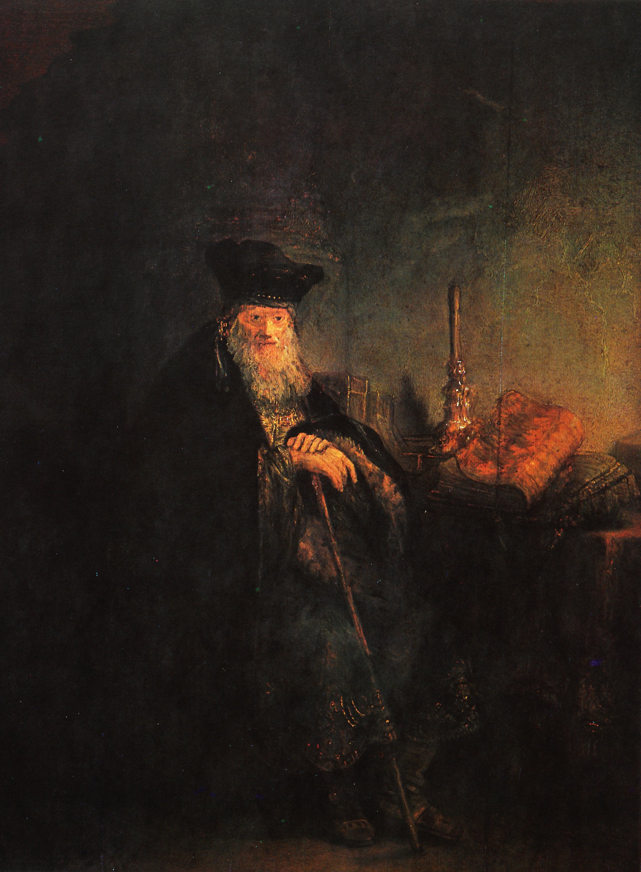 Reproduction du tableau « Un vieux savant dans un bureau - Rembrandt » par Alpha Reproduction en peinture à l’huile