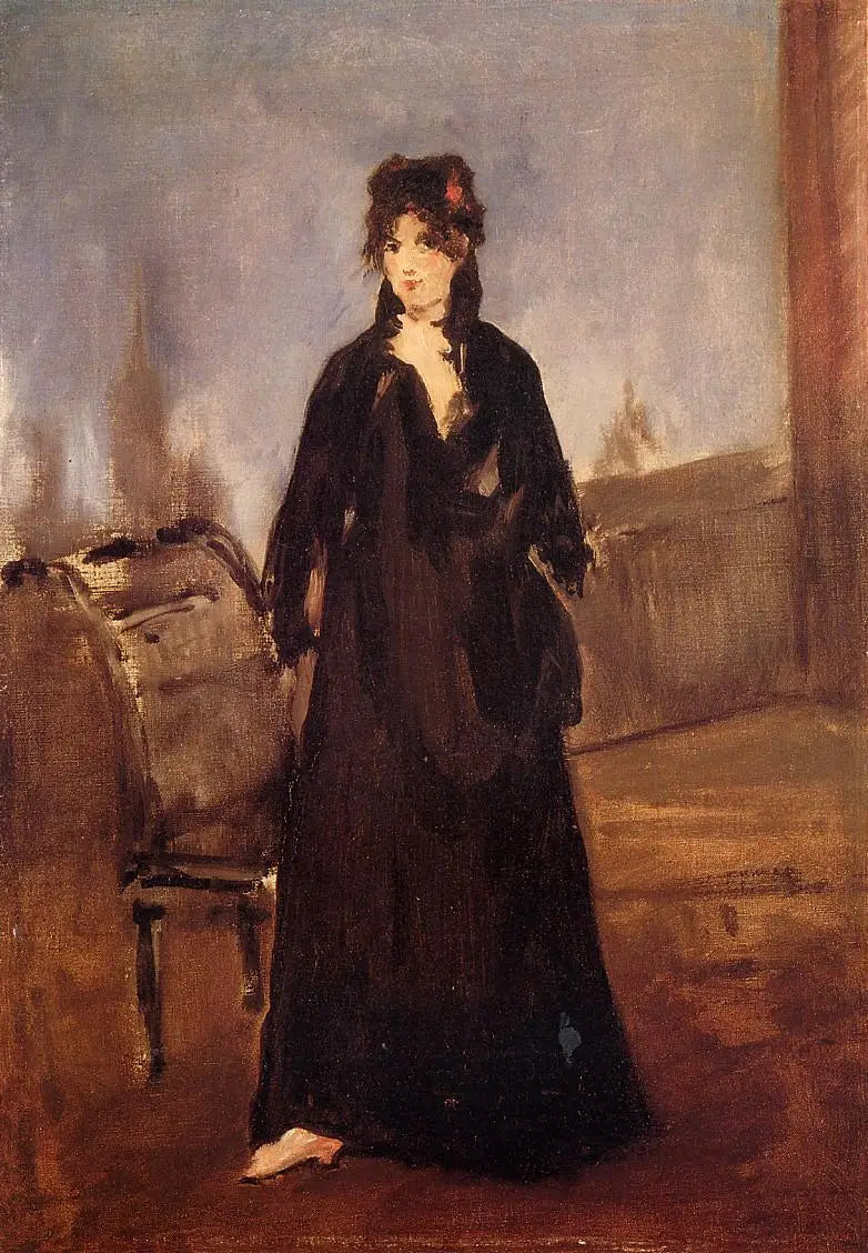 Reproduction du tableau « La Femme au soulier rose (Berthe Morisot) - Édouard Manet » par Alpha Reproduction en peinture à l’huile