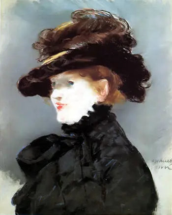 Méry Laurent in a Black Hat - Édouard Manet