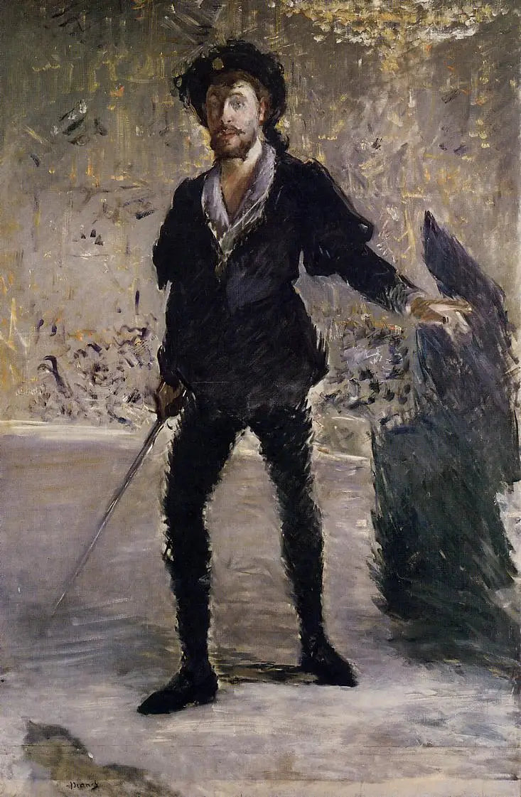 Full-length portrait of Faure as Hamlet - Édouard Manet