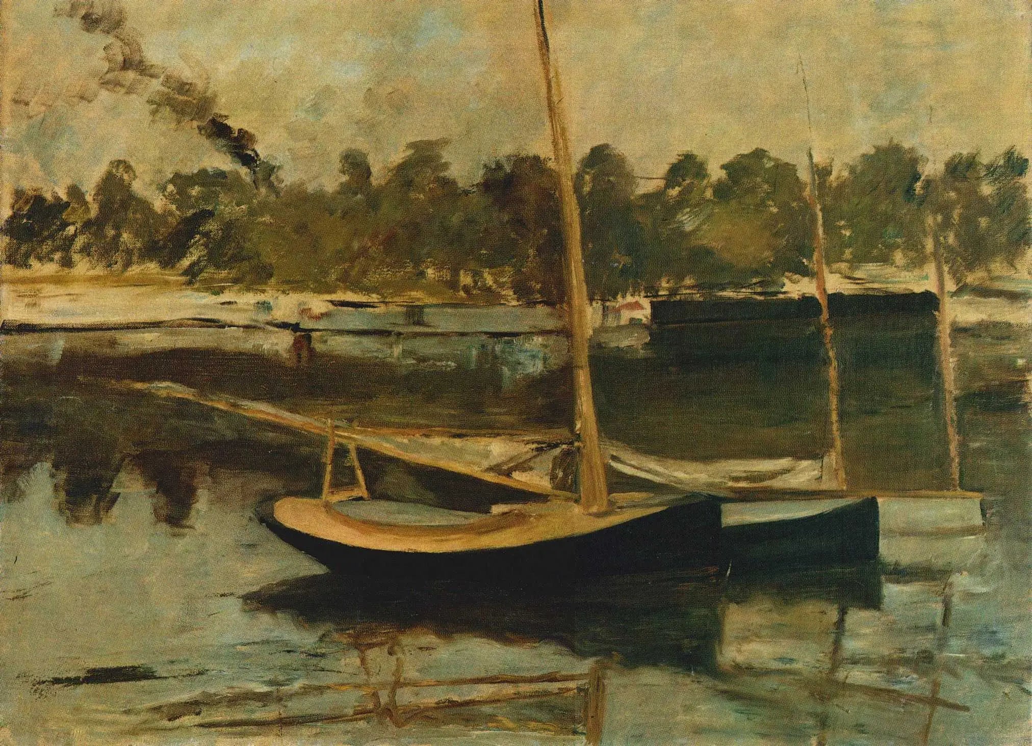 Reproduction du tableau « Argenteuil, Bateau (étude) - Édouard Manet » par Alpha Reproduction en peinture à l’huile