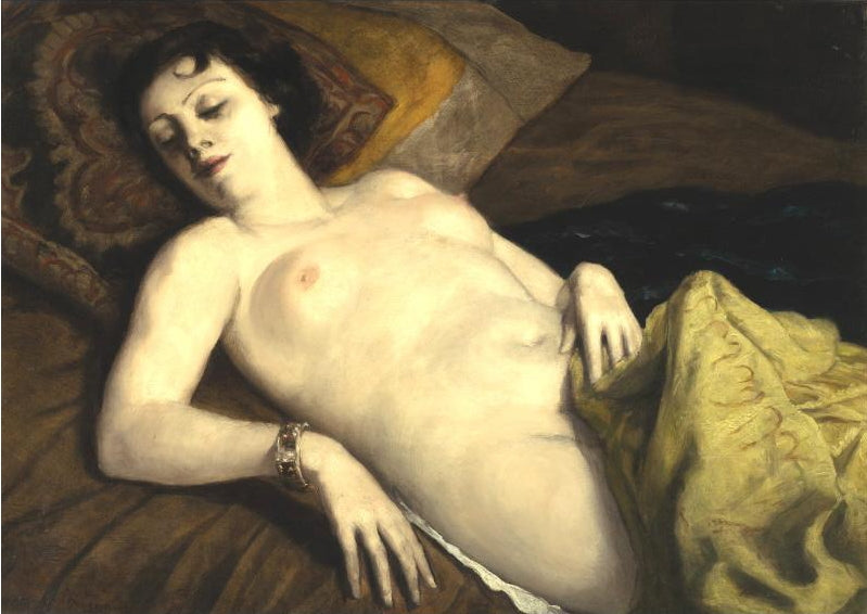 Nude lying down with a bracelet - Émile Bernard