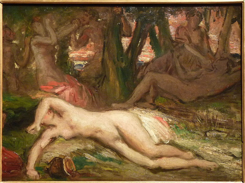 Bacchante and Satyrs - Théodore Chassériau