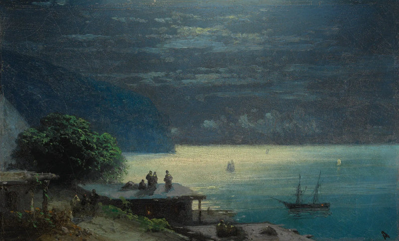 The Crimean Coast under Moonlight - Ivan Aïvazovski