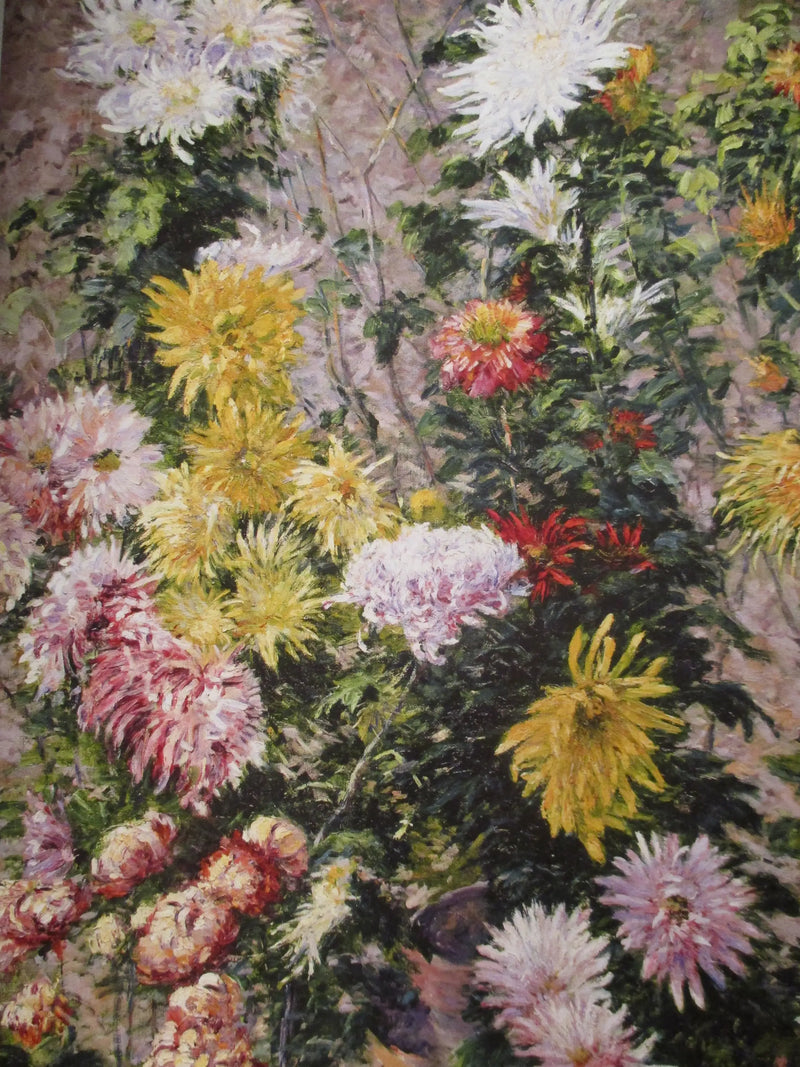 White and Yellow Chrysanthemums. Garden of Petit Gennevilliers - Gustave Caillebotte
