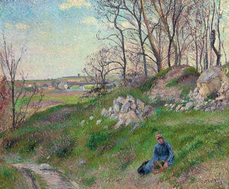The Cabbage Fields, Pontoise - Camille Pissarro