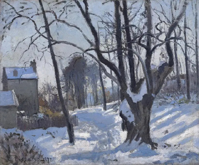 Path of the Hollows, Louveciennes, Snow - Camille Pissarro