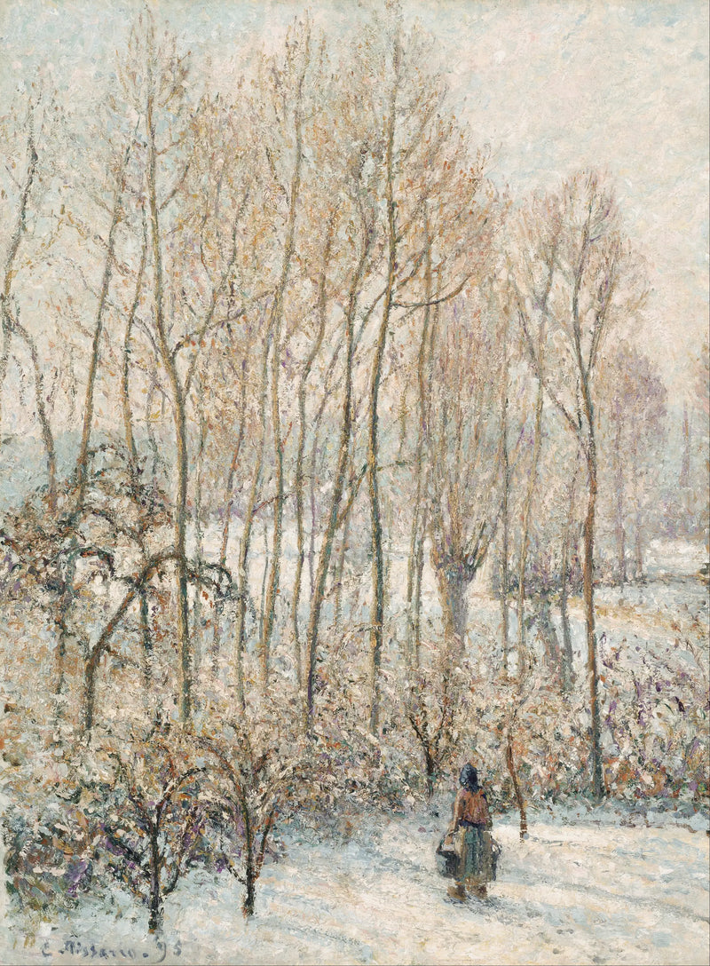 Morning Light on the Snow, Éragny-sur-Epte - Camille Pissarro