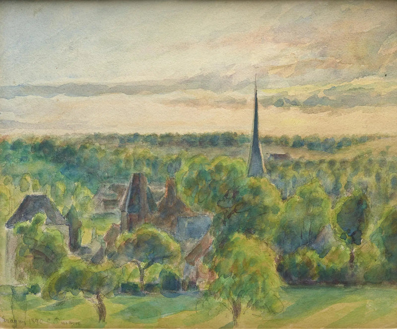 Landscape at Eragny - Camille Pissarro