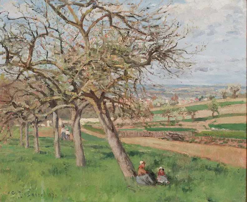 Reproduction du tableau « Pommiers en fleurs - Camille Pissarro » par Alpha Reproduction en peinture à l’huile