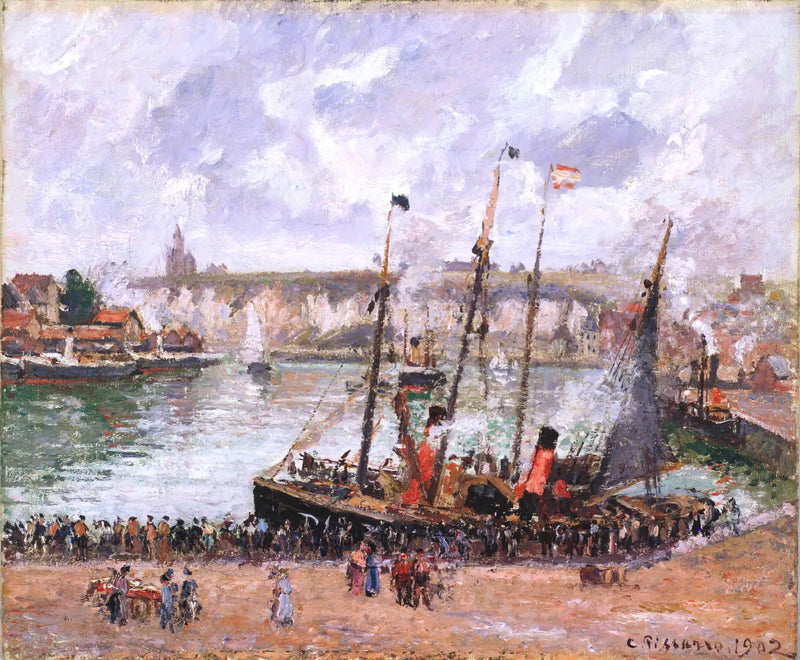 The Port of Dieppe - Camille Pissarro