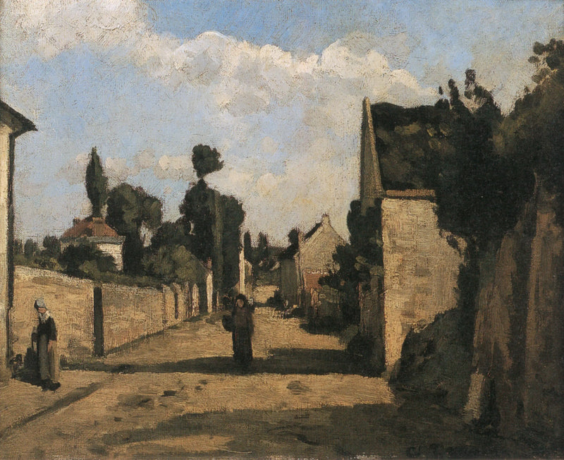 Hermitage Street in Pontoise - Camille Pissarro