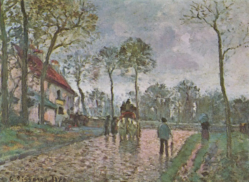 Diligence in Louveciennes - Camille Pissarro