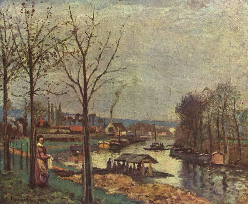 The Seine at Port-Marly, the washhouse - Camille Pissarro