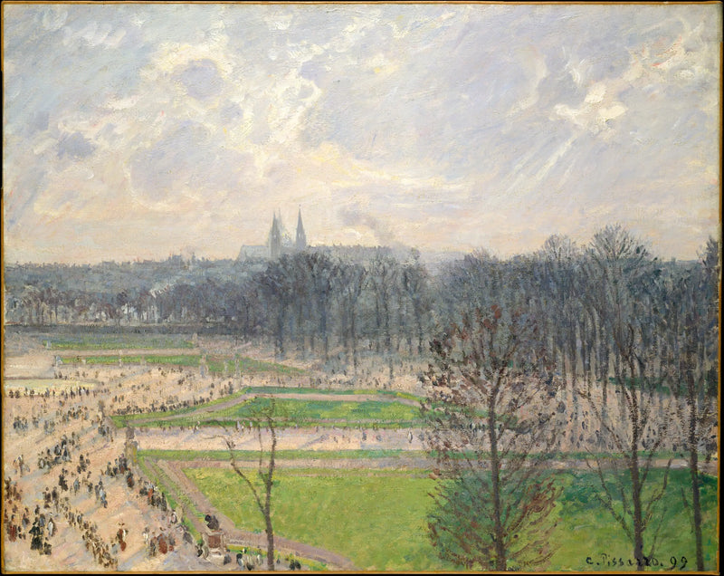 The Tuileries Garden on a Winter Afternoon - Camille Pissarro