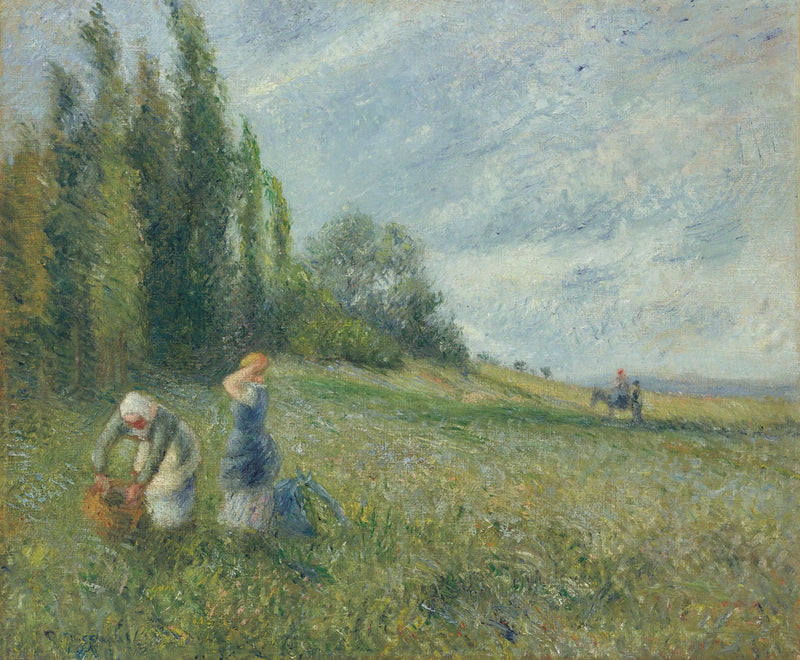Peasant Women in the Fields, Pontoise - Camille Pissarro