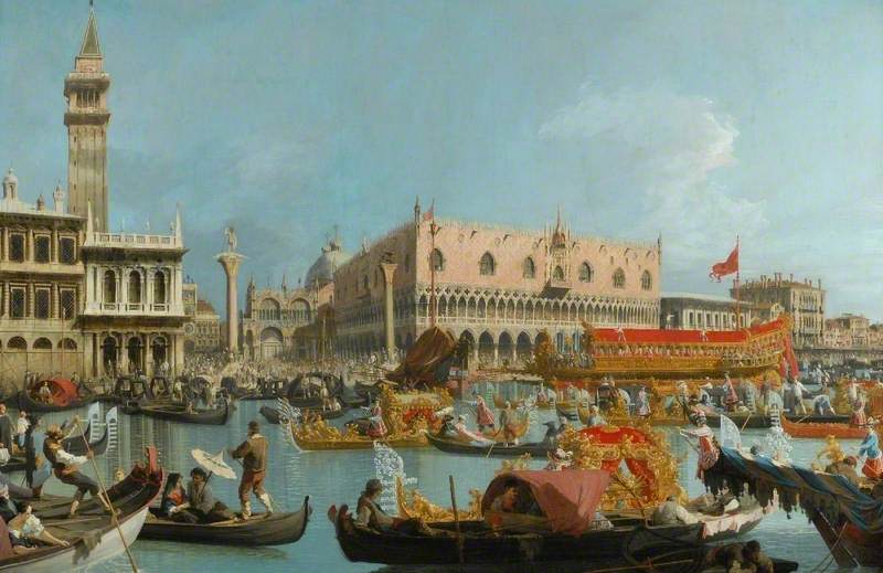Le Bucentaure au Môle le jour de l'Ascension - Canaletto