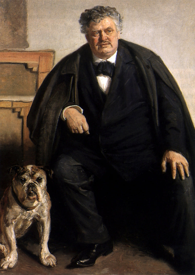 Carl Locher with his dog Tiger - Michael Peter Ancher