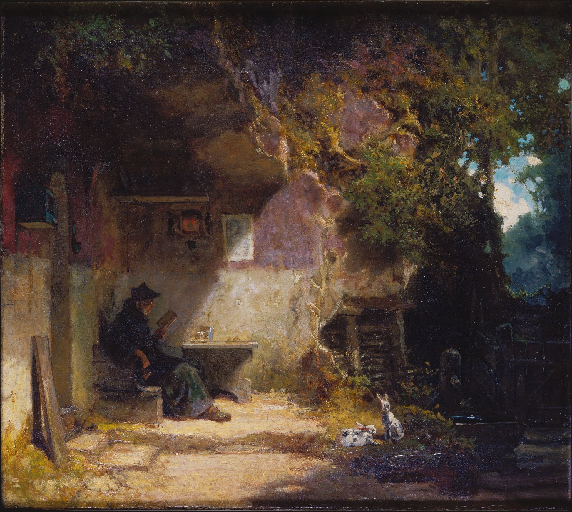 The Hermit in Front of His Retreat - Carl Spitzweg