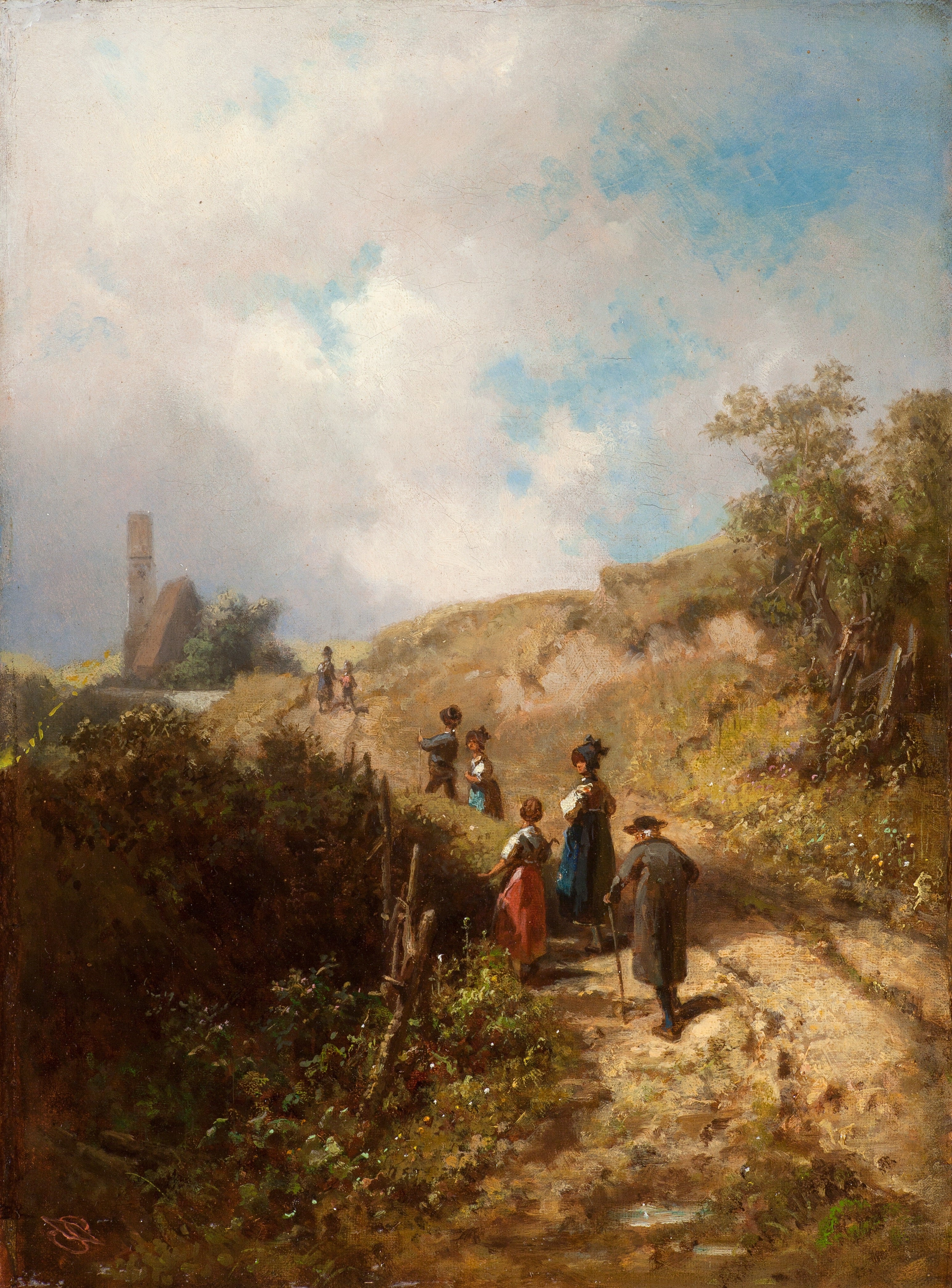The Path to the Church - Carl Spitzweg