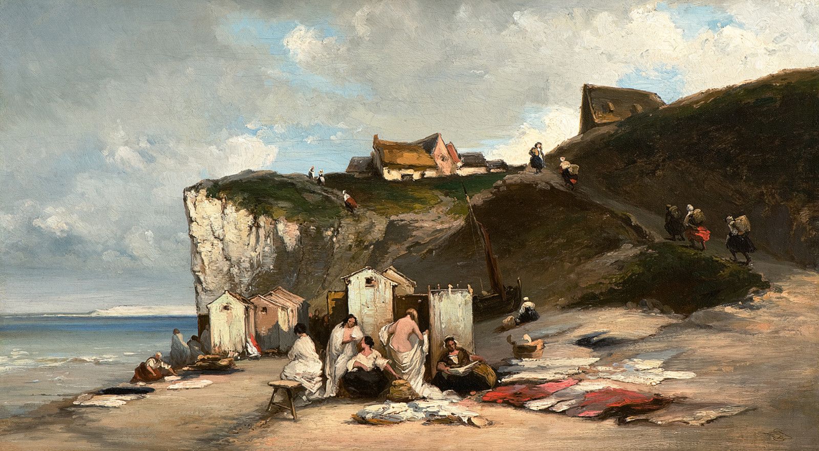 Woman Bathing in Dieppe II - Carl Spitzweg