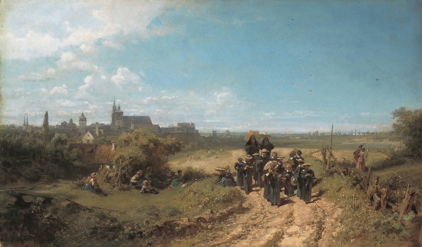 The Convent Walk - Carl Spitzweg