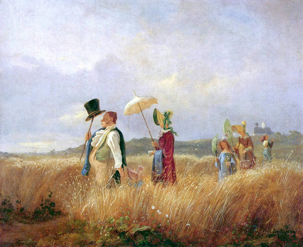 Promenade du dimanche - Carl Spitzweg - Alpha Reproduction