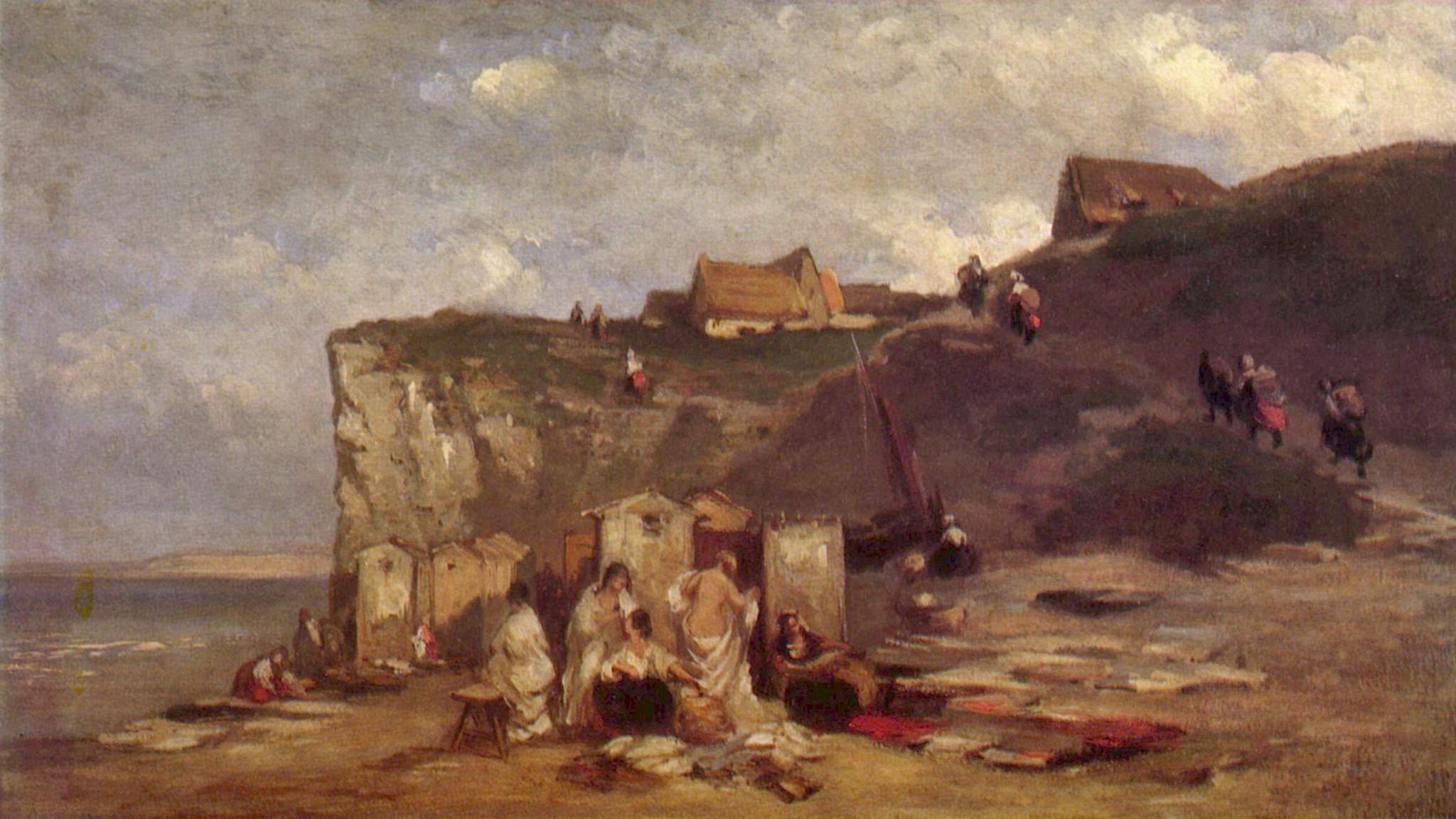 Woman Bathing in Dieppe III - Carl Spitzweg
