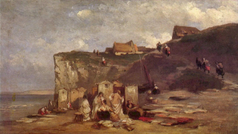 Woman Bathing in Dieppe III - Carl Spitzweg