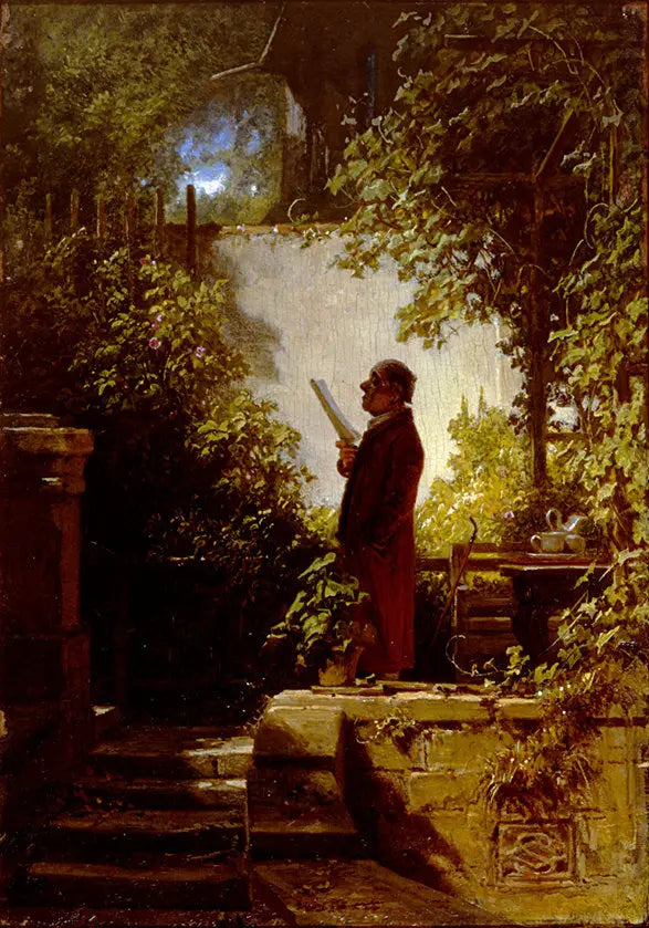 The Newspaper Reader in the Garden - Carl Spitzweg