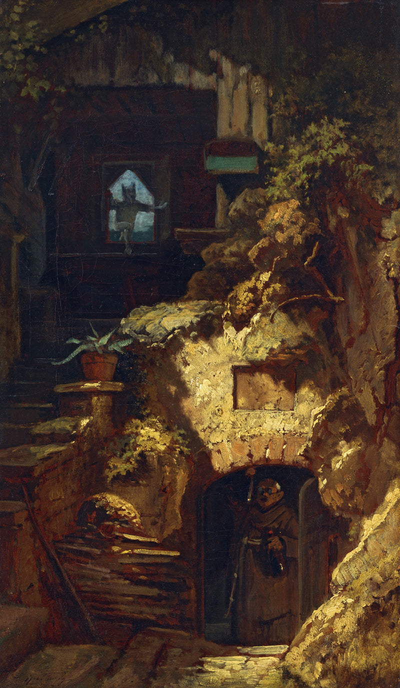 The Hermit and the Devil - Carl Spitzweg