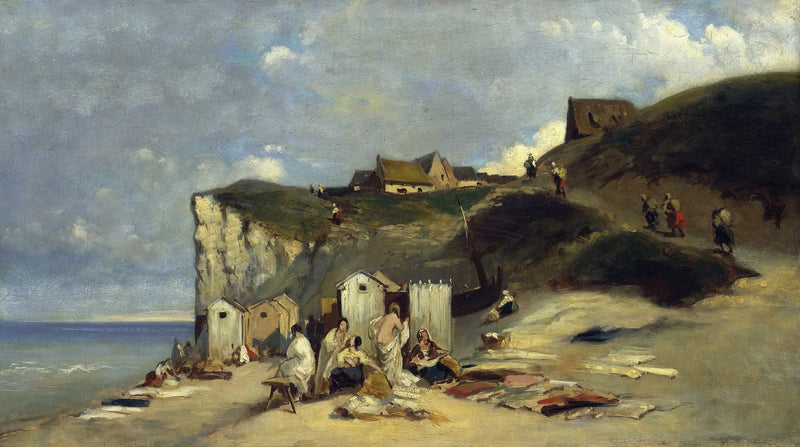 Woman Bathing in Dieppe I - Carl Spitzweg