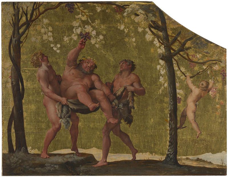 Silène cueillant des raisins - Annibale Carracci - Alpha Reproduction
