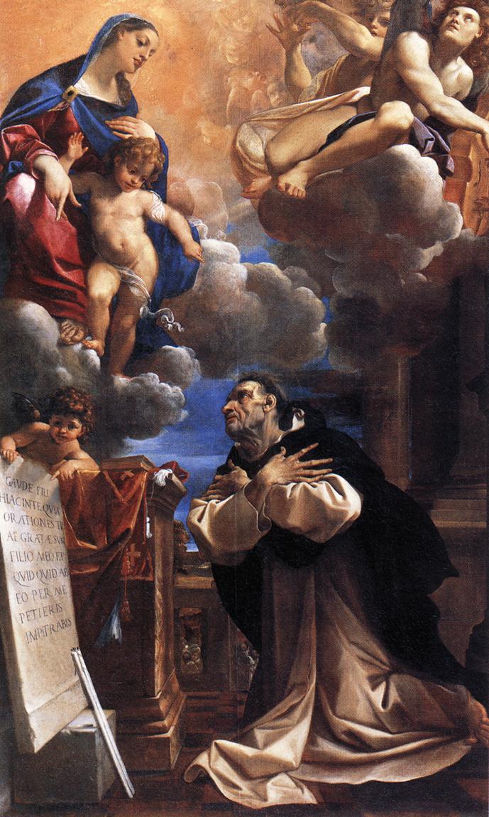 The Virgin and Child appearing to Saint Hyacinth - Ludovico Carracci