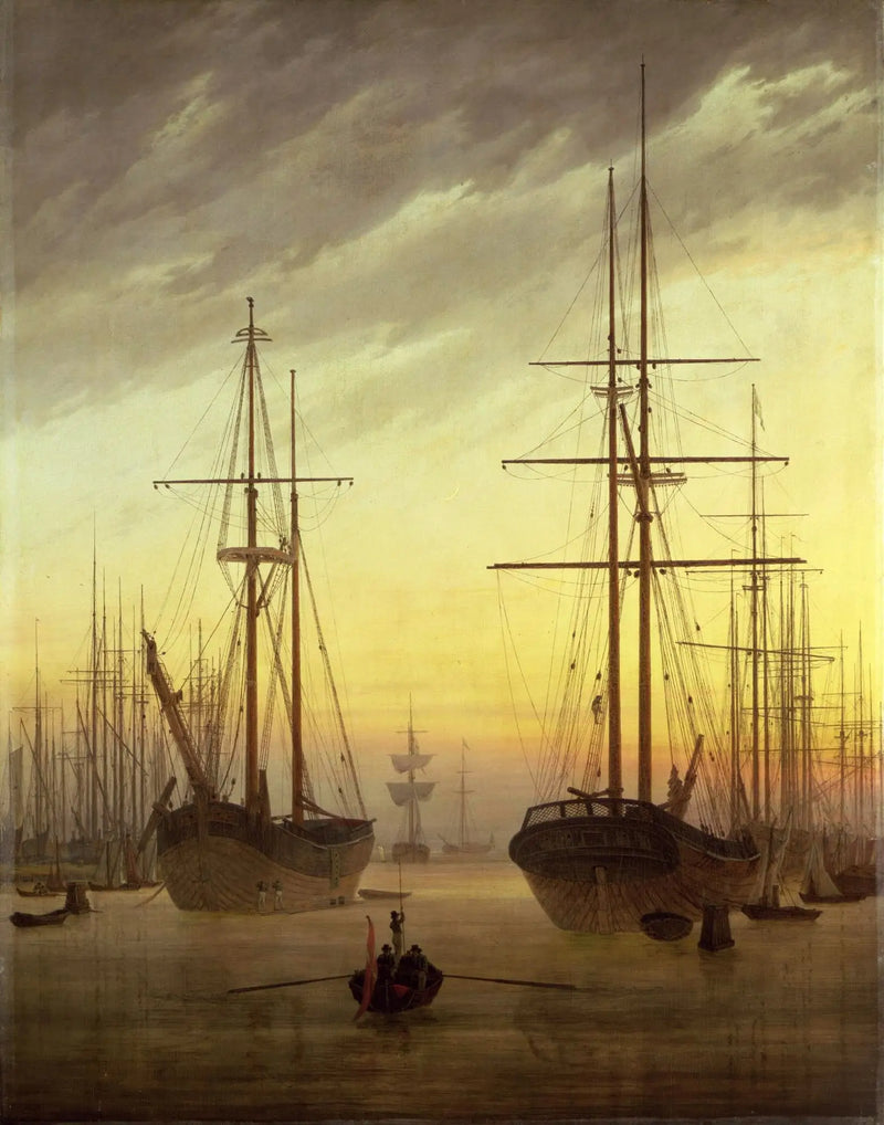View of a Port - Caspar David Friedrich