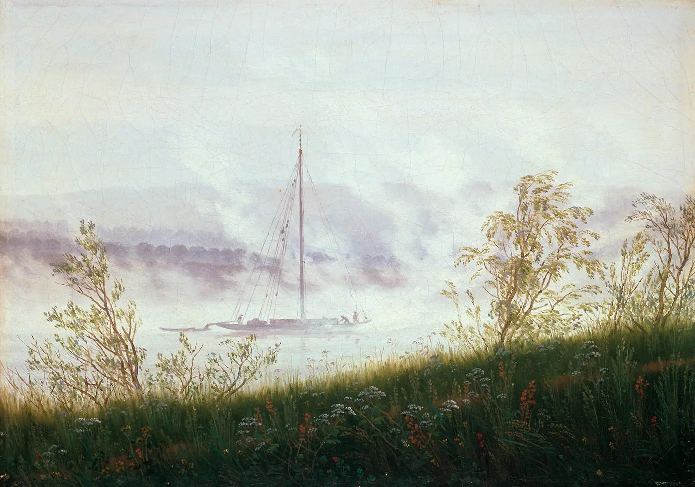 Reproduction du tableau « Barque dans le brouillard matinal - Caspar David Friedrich » par Alpha Reproduction en peinture à l’huile