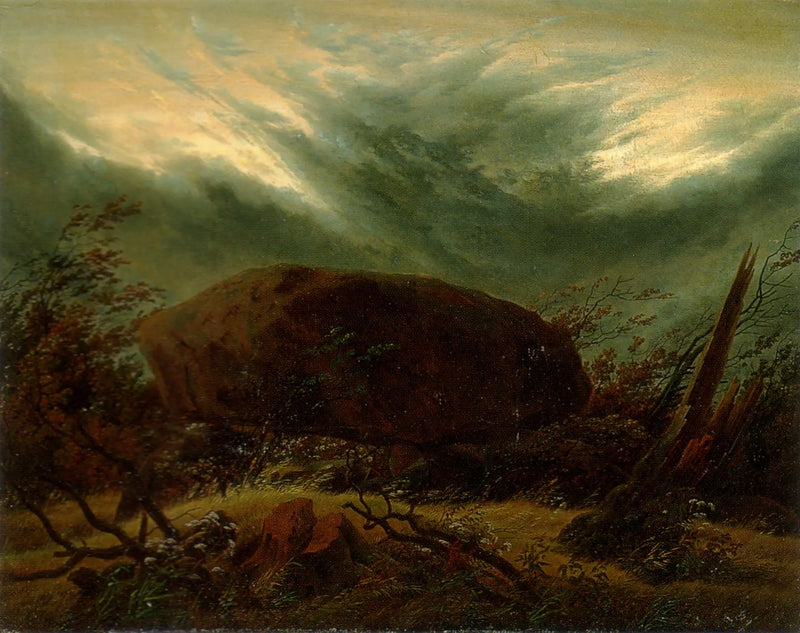 Tomb of the Hun in Autumn - Caspar David Friedrich