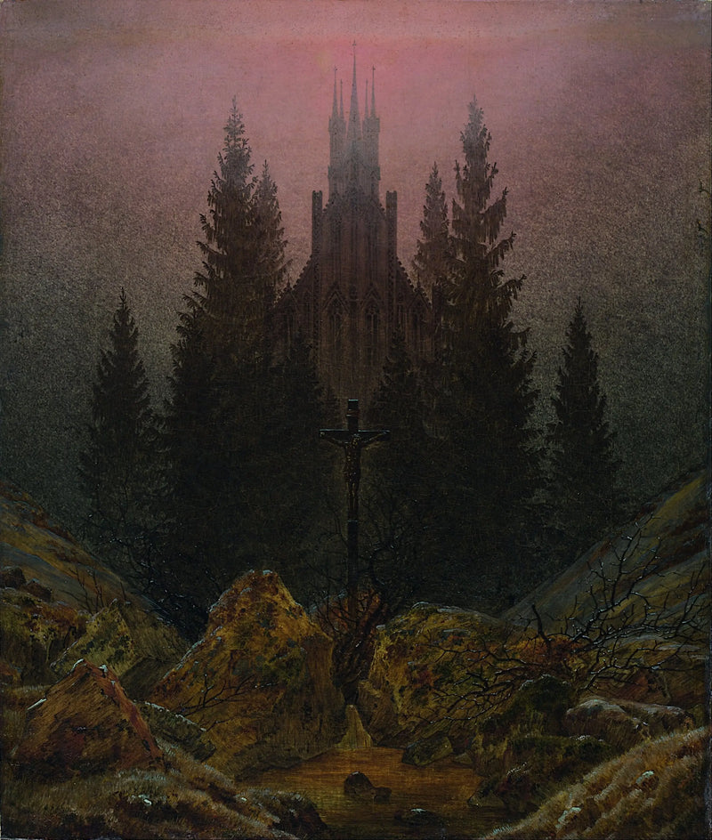 Cross and Cathedral in the Mountain - Caspar David Friedrich