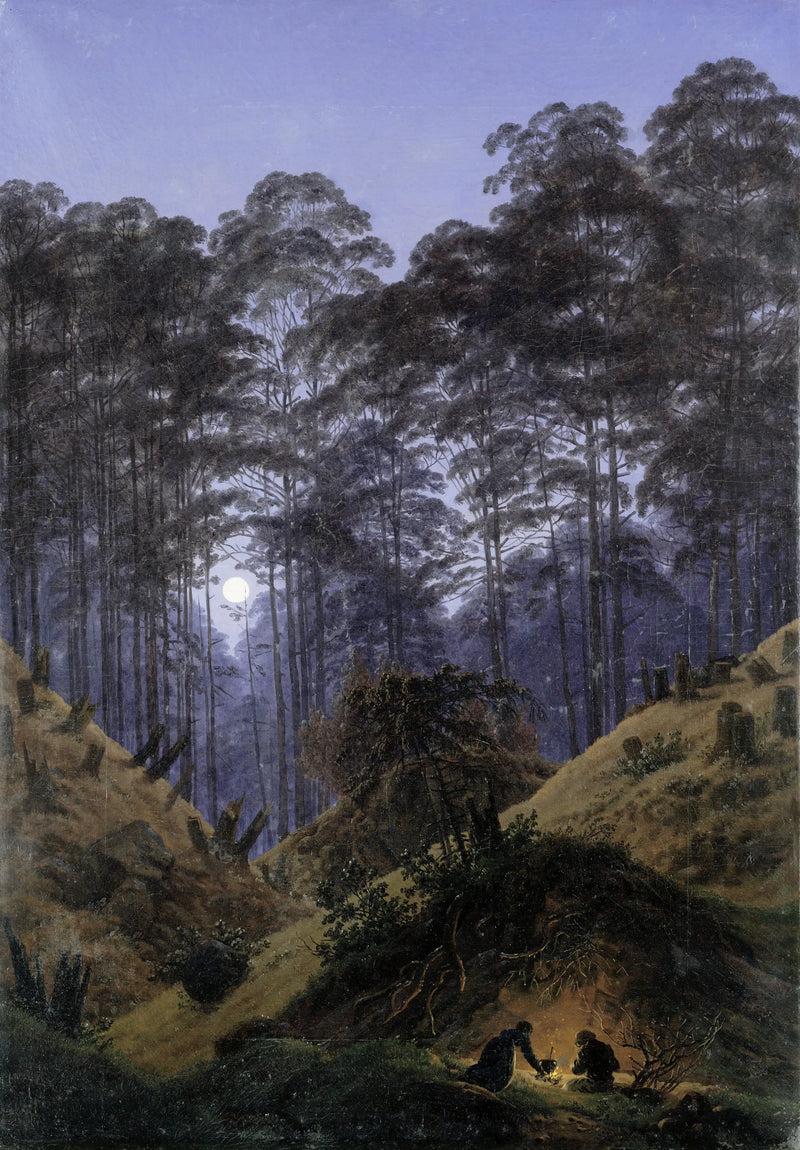 Inside the Forest at Moonlight - Caspar David Friedrich
