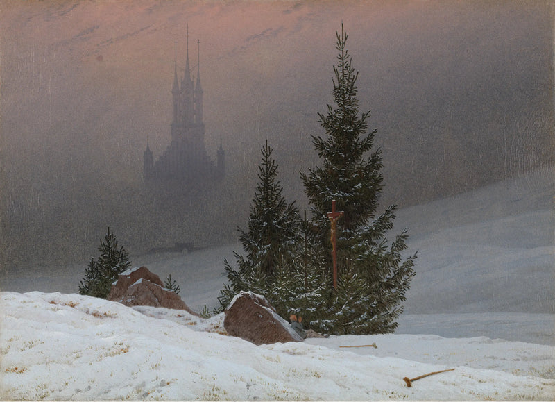 Winter Landscape with Church - Caspar David Friedrich