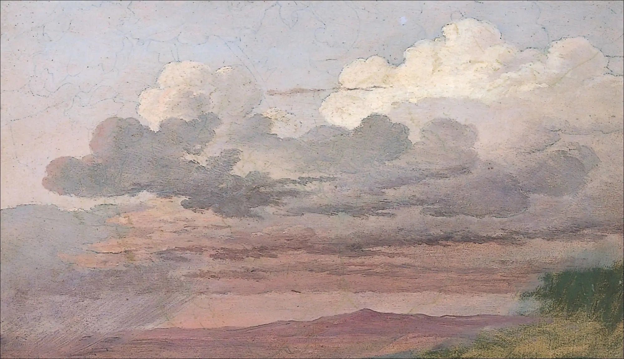 Reproduction du tableau « Étude de nuages - Caspar David Friedrich » par Alpha Reproduction en peinture à l’huile