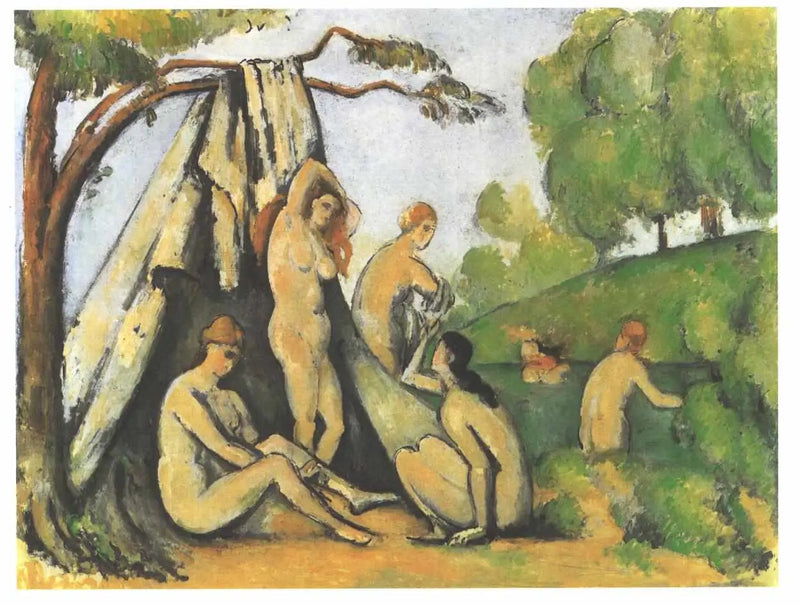 Bathing Women in Front of the Tent - Paul Cézanne