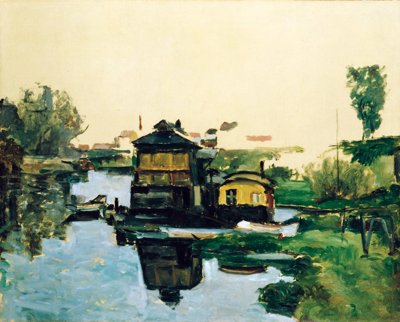 Floating Houses on a River - Paul Cézanne