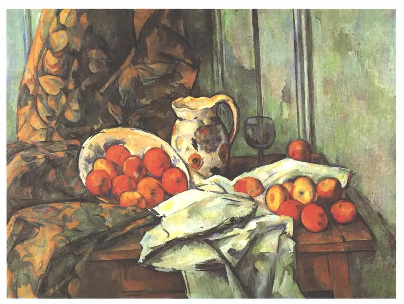 Apples and Jug on a Table - Paul Cézanne